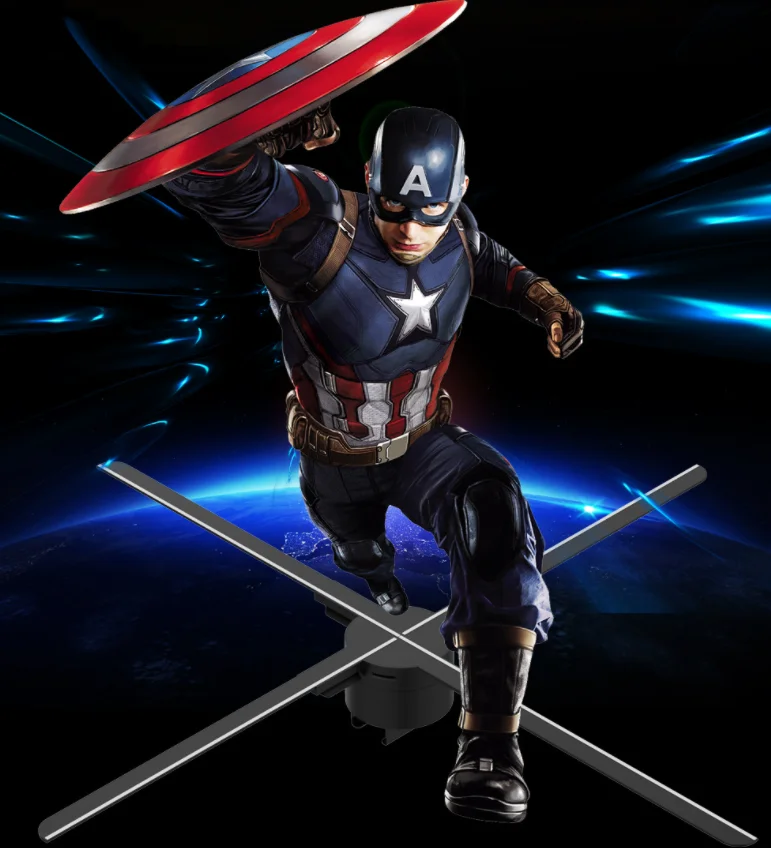 2022 New Technology 4 Blades 3D Hologram Fan Display 50 cm Hologram Fan 3d Holographic Display Hologram