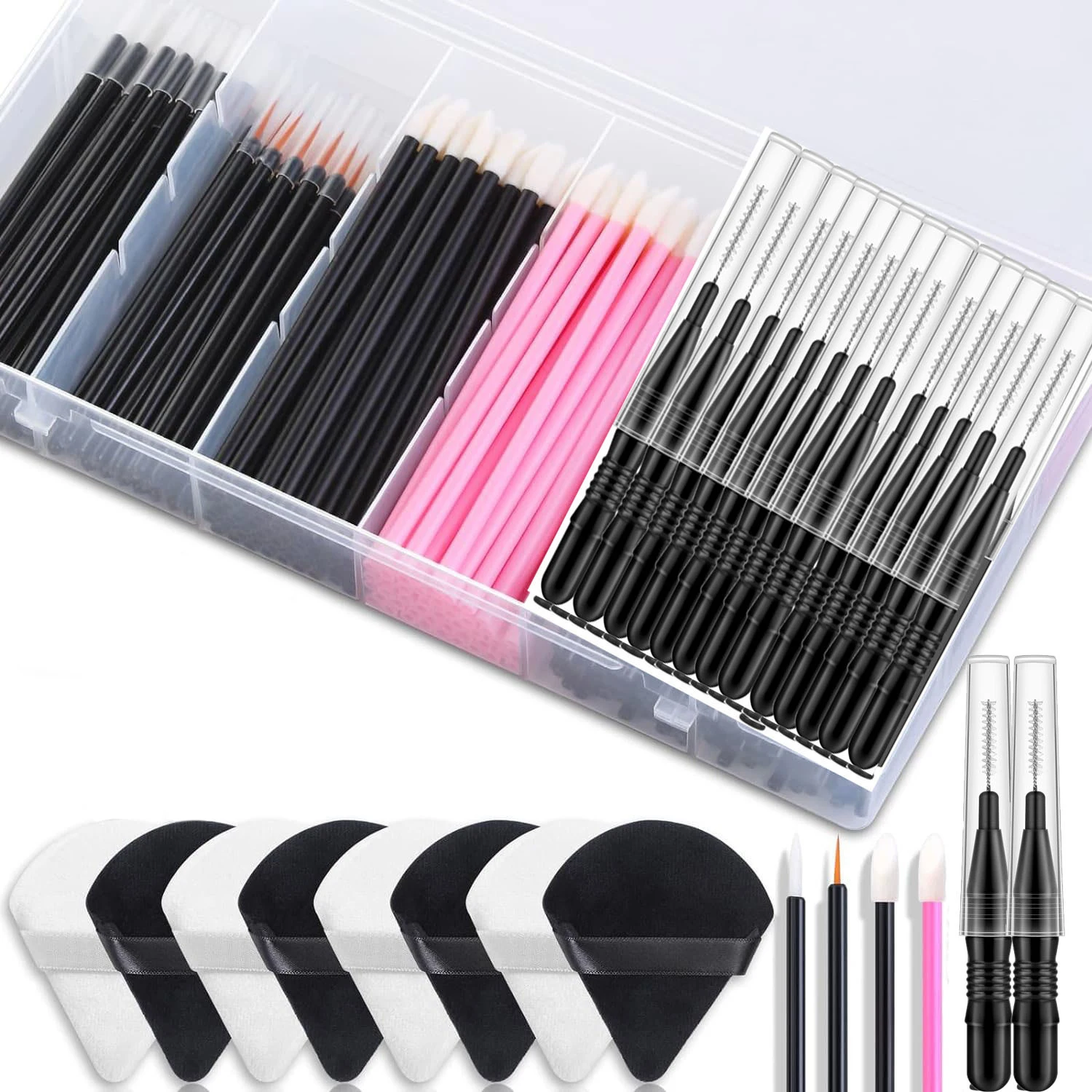 Best Selling Disposable Makeup Applicators Makeup Puffs Mascara Wand Lip Applicators Eyelash Liner Brushes Makeup Applicator Kit