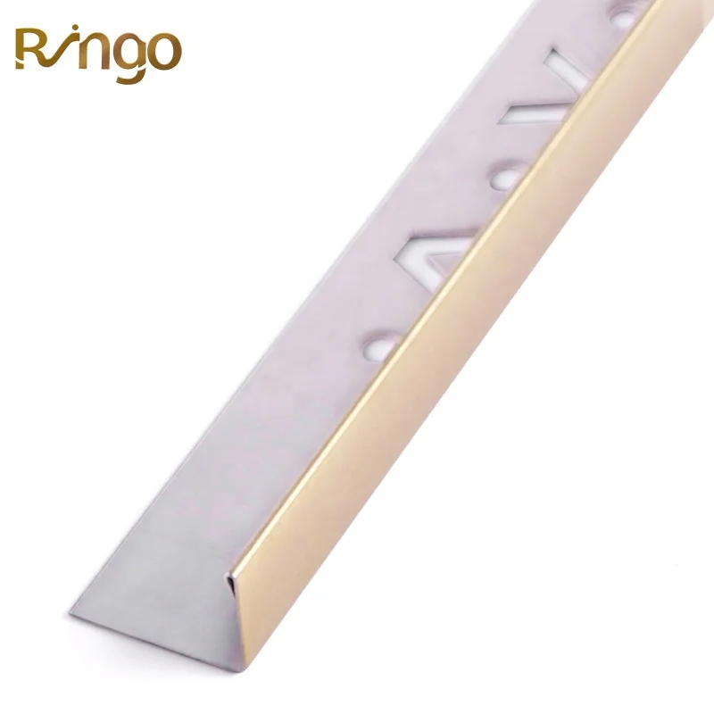 Modern Kitchen Design Stainless Steel Tile Trim Customized Tile Edge Trim Modern Style Metal Corner Profiles Tile Accessories