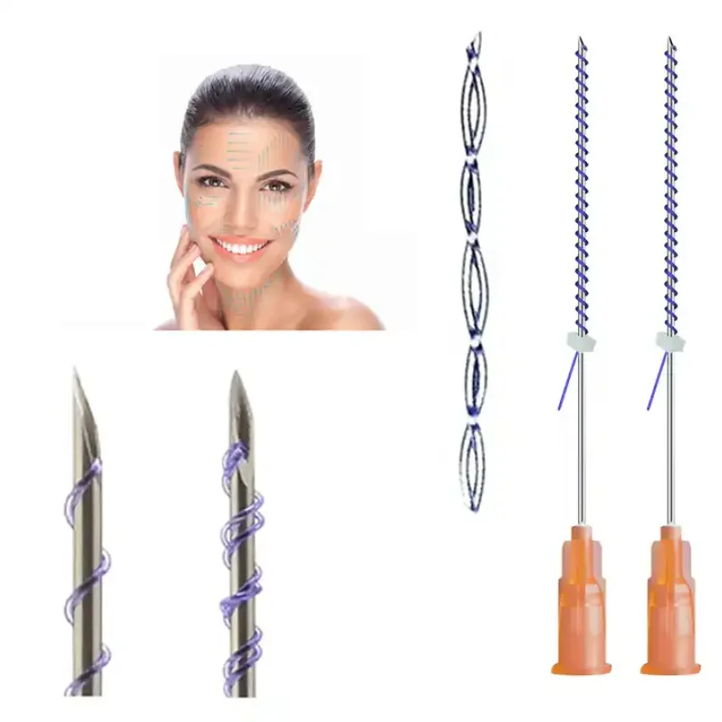 Powerful Lifting Effect  PDO Thread 4d Cog Thread Mono Screw Thread For Anti Wrinkle And Ageless