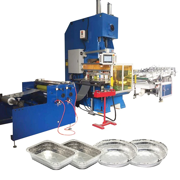 Fully automatic disposable aluminum foil container making machine