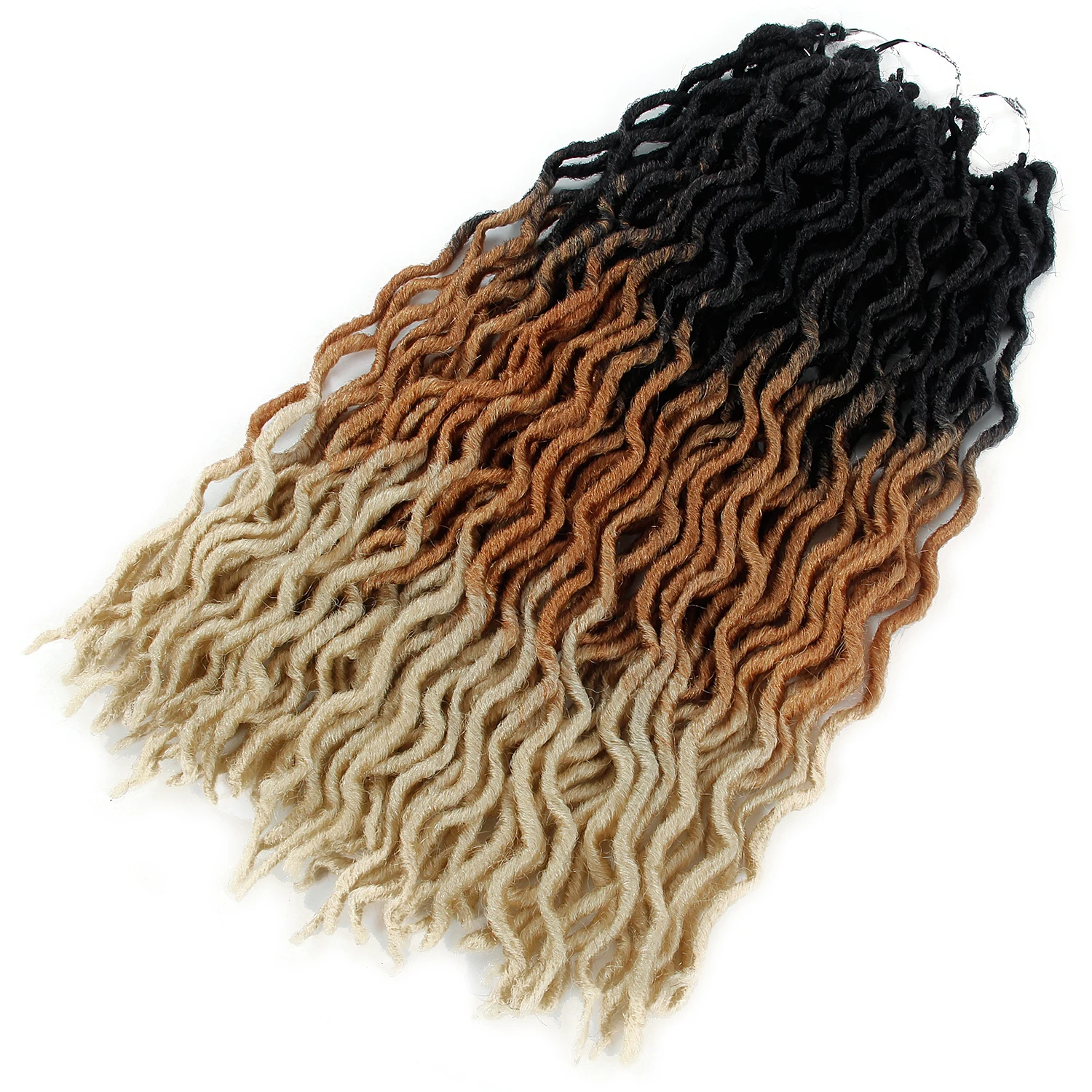 Synthetic Gypsy Locs Extension Jumbo Braids Freetress Wavy Curly Crochet Braid Hair Goddess Faux Locs