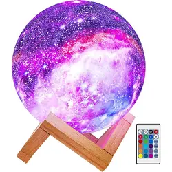 3D Moon Lamp 16  Colors Gradient Kids Night Light 15cm LED AAA Battery Moon and Star Lights Customised Moon Lamp