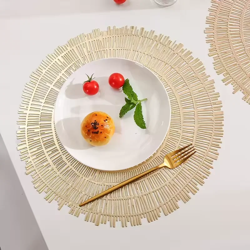 Leather mats Oil And Waterproof Western PVC Place mat American Light Luxury Table Mat for Home Kitchen