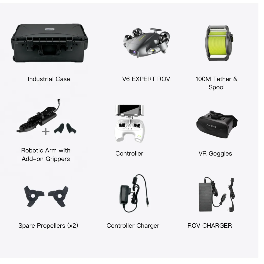 Professional Underwater Drone Fifish V6 expert M100A  cheap factory  price  camera shoot combination set