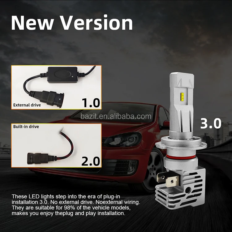 2022 hottest Car Light Accessories car led projector lens 9005 led headlight H4 H7 H11 led bulbs