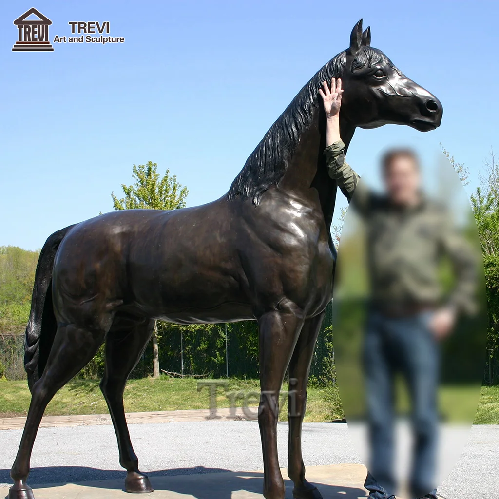 Professional Supplier Cast Life Size Antique Bronze Standing Horse Statue