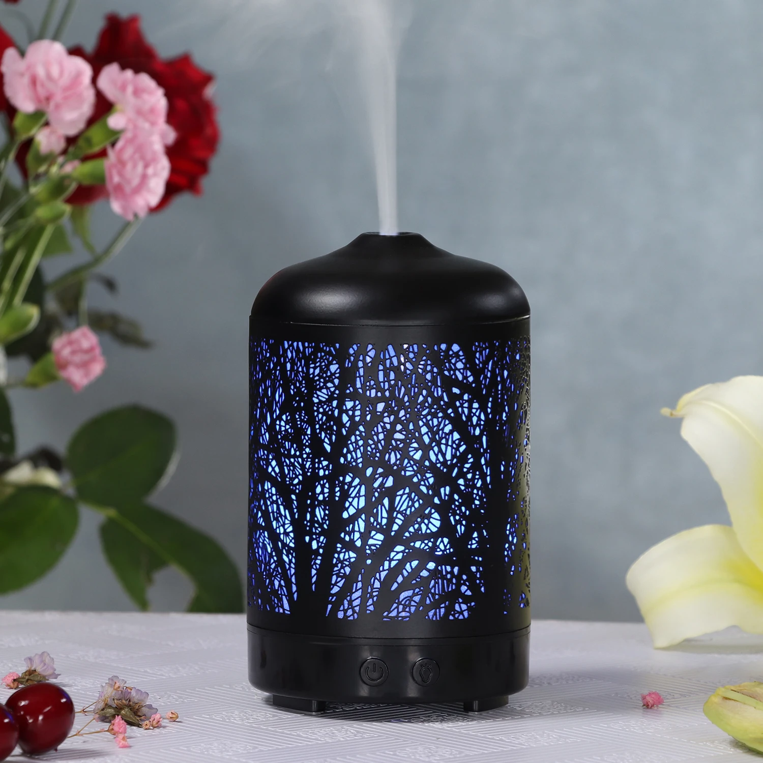 popular design essential oil diffuser metal black tree aromatherapy diffusers Europe style oil diffuser MJ0160