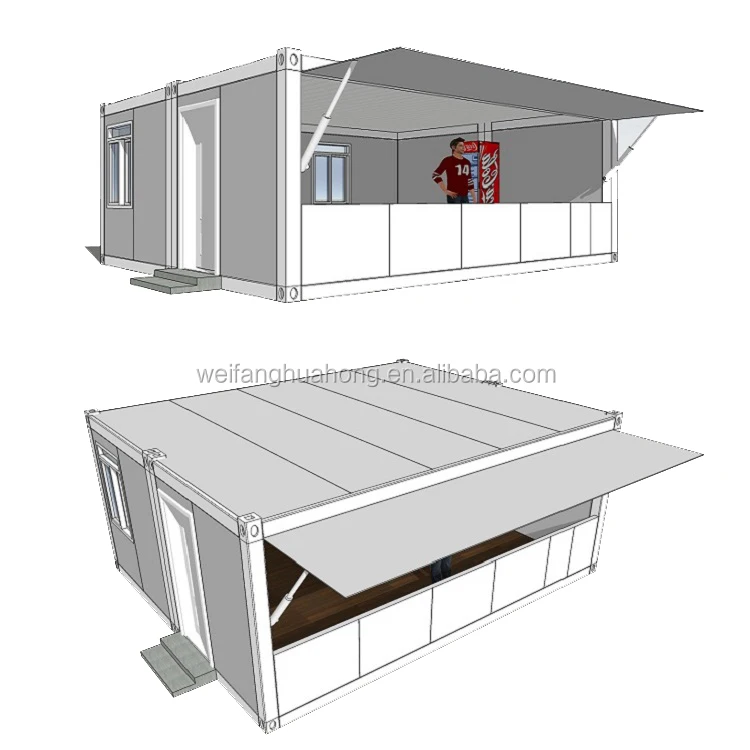 2020 sample building sturdy frame  big house container house having a large space