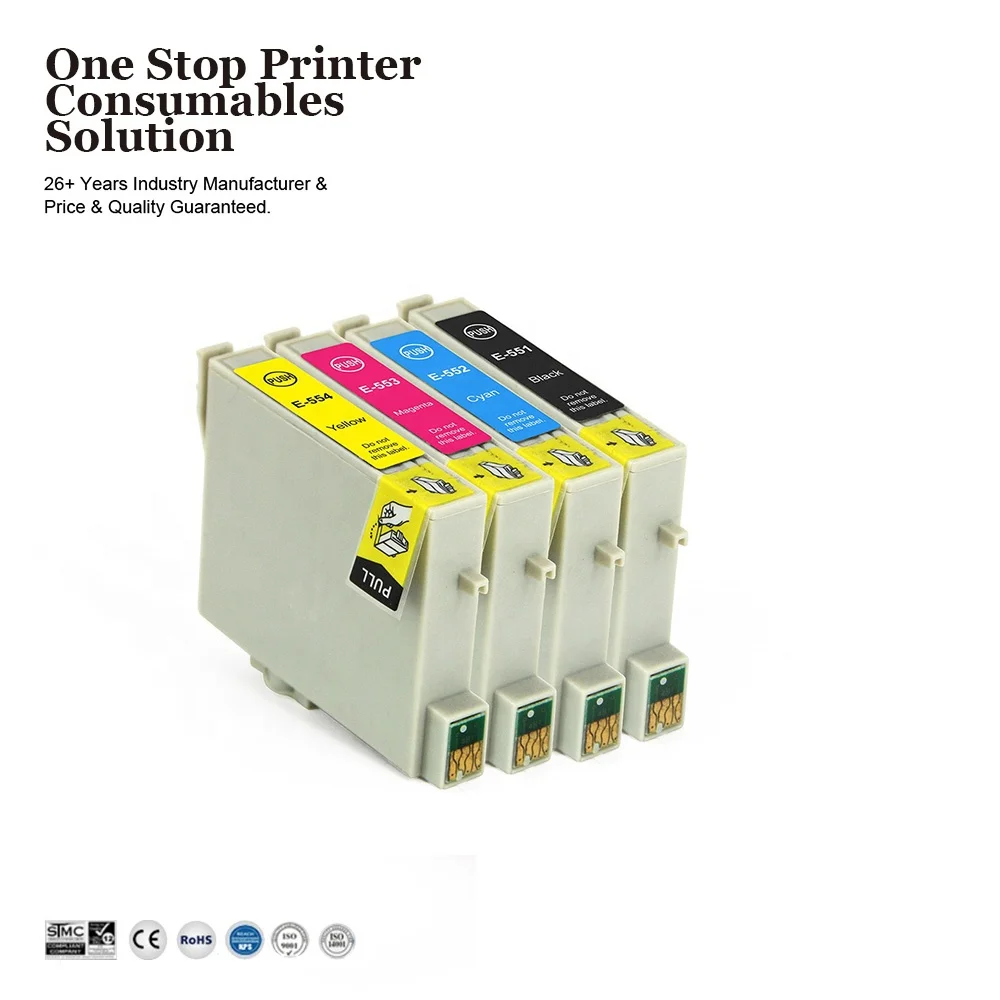 Чернильный картридж T0551 T0552 T0553 T0554 для струйных принтеров Epson Stylus Photo RX420 RX425 R245