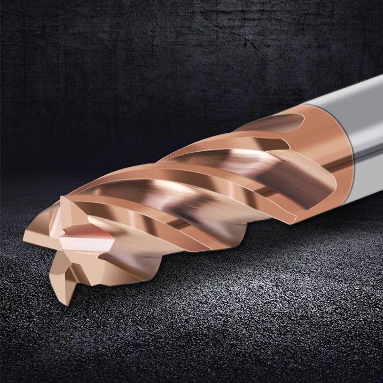 BKEA HRC 58 tungsten carbide standard length 4flute square cnc milling tool solide carbide end mill