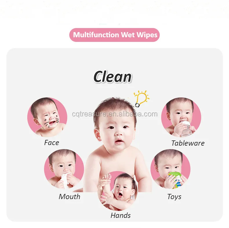 RTS ER41 Bacteriostatic Wet Wipes Baby Non Alcohol Wet Wipes Alcohol Free Oem Baby Wipes