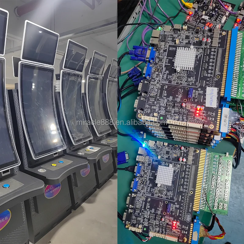 Hot Game in USA Huff and More Puff Dual Screen Vertical Games HET 8.0 Black Board for Arcade Center