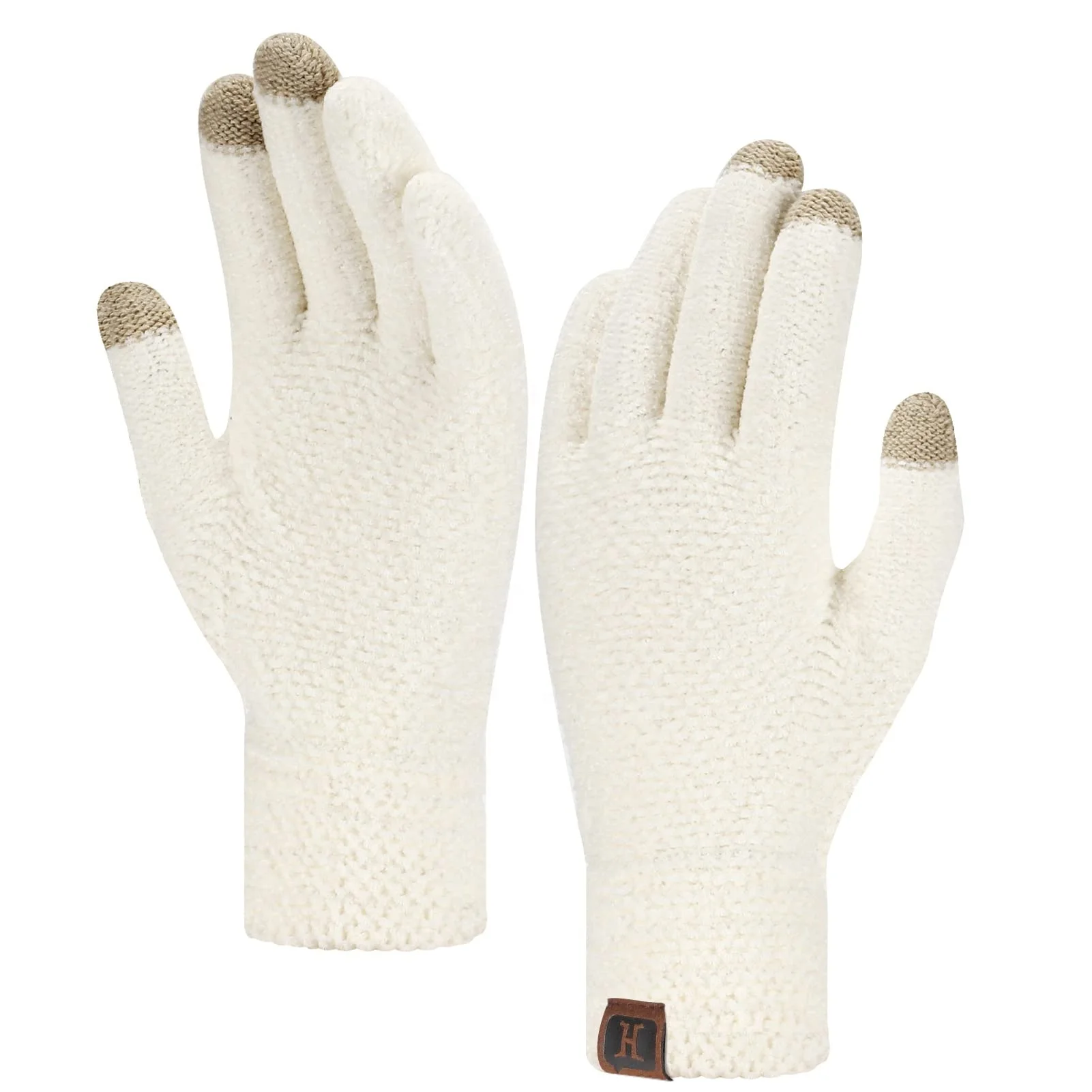 Custom Warm Knit Gloves Thermal Soft Warm Woman Wholesale Polyester Work Winter Gloves