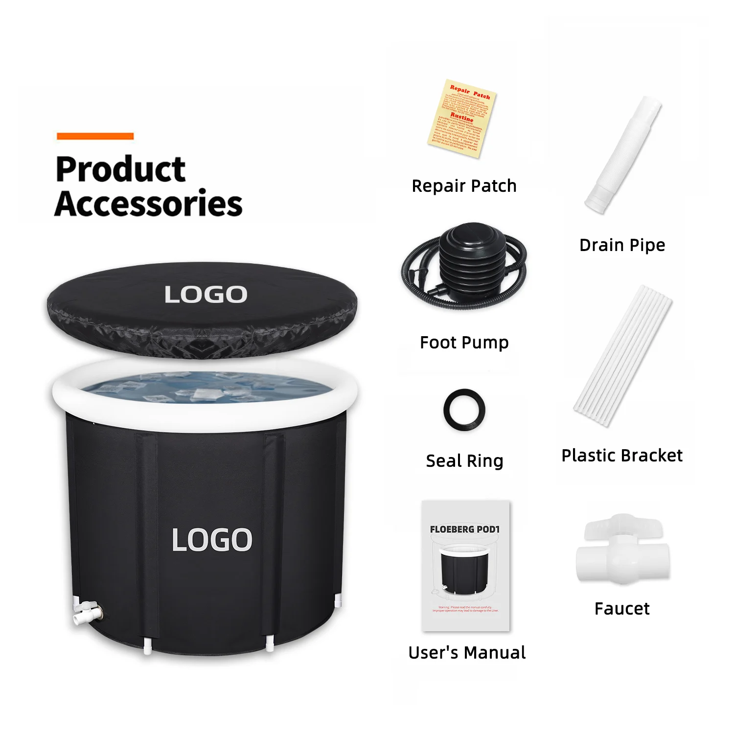 Low Price New Design Replaceable Inner Liner Tub 340L-480L Large Capacity Ice Bath Tub Cold Plunge Tub