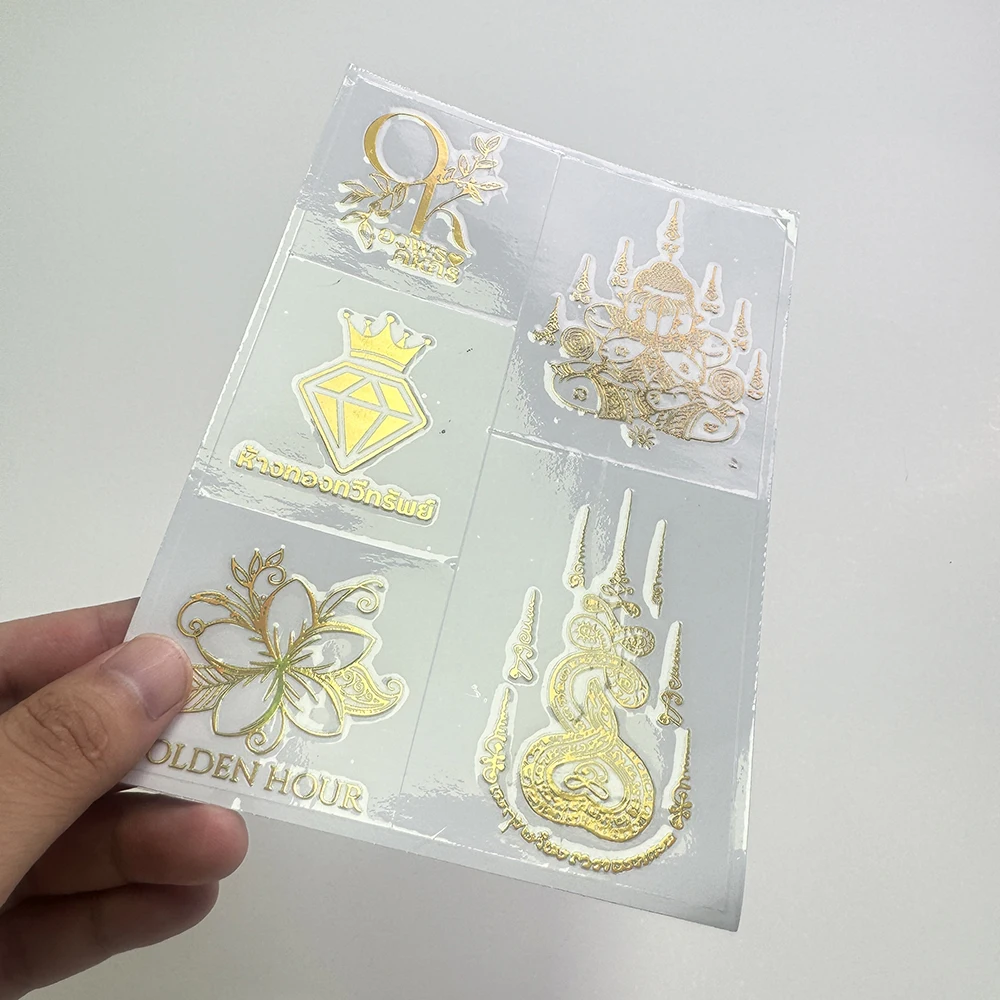 Gold Label Waterproof Uv Sticker Custom Label New product Nickel 3D Transfer Stickers