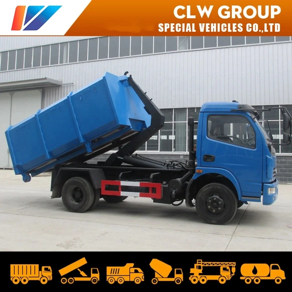 8cbm Stainless Steel Garbage Treatment 5ton Refuse Waste Container roll off Hook Lift Garbage dump Bin Truck