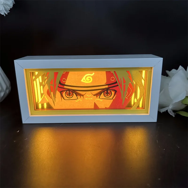 23*10*6CM 16 Colors Multiple Hot Selling Kakashi Sasuke Uchiha Jujutsu Kaisen Luffy Anime Led Night Light Lamp Box