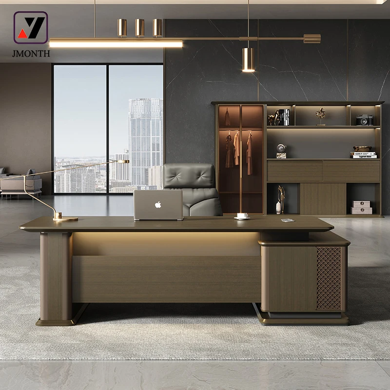 Executive Office Desk Office Furniture Modern Design L Shape Melamine Manager Table