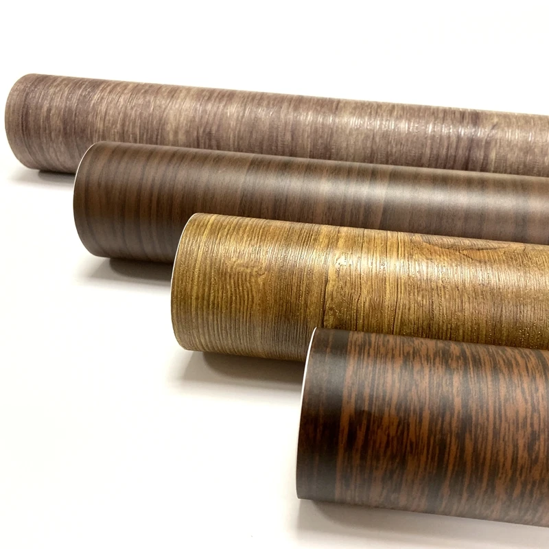 100Micron Floor Film  PVC Plain Wooden Decoration Film Self-Adhesive PVC Vinyl Roll for Floor Decoration