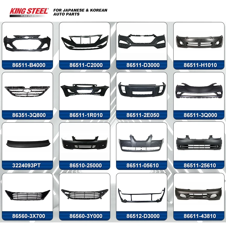 KINGSTEEL Hot Sale Car Spare Parts Auto Body parts Front Bumpers For Hyundai H1 Elantra Accent Sonata Tucson Verna
