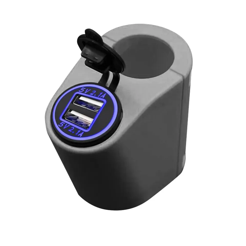 Yellow color Bus handrail 12-24V Dual QC3.0 USB Charger Power Socket Adapter Quick shipping