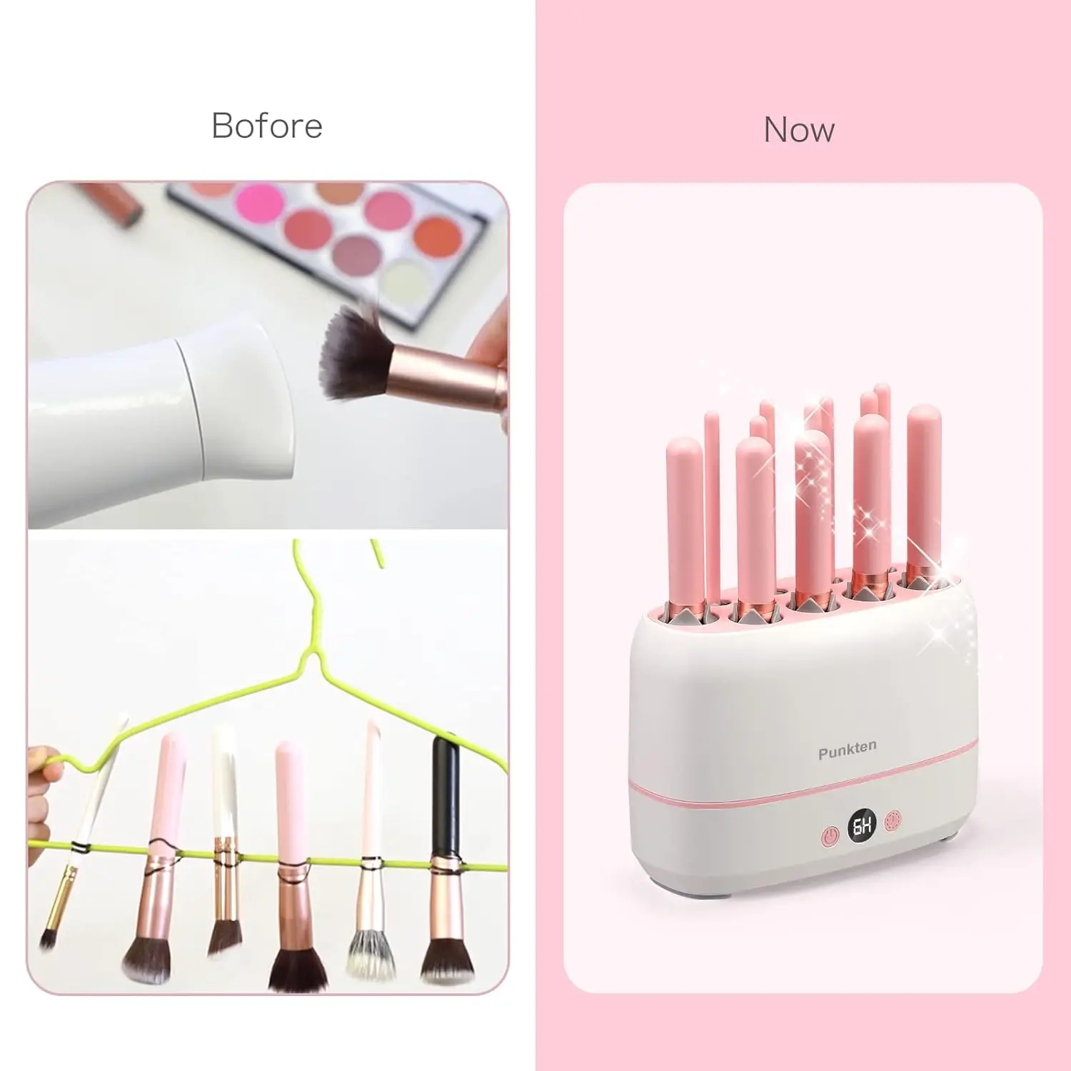 Upgraded Makeup Brushes Dryer, Electric Cosmetic Automatic Brush Drying Machine, No Harmful for Bristles with Thermo-Control, 12