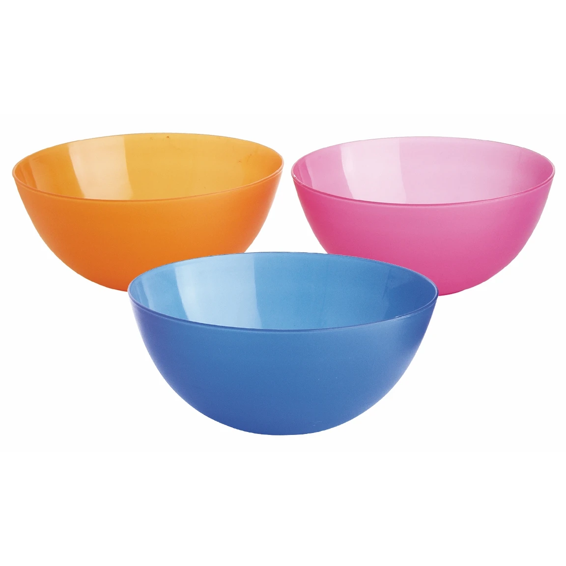 Solid Color Compact Kitchen Bowls Plastic Salad Bowl Mixing Serving Round Plastic Food Bowls