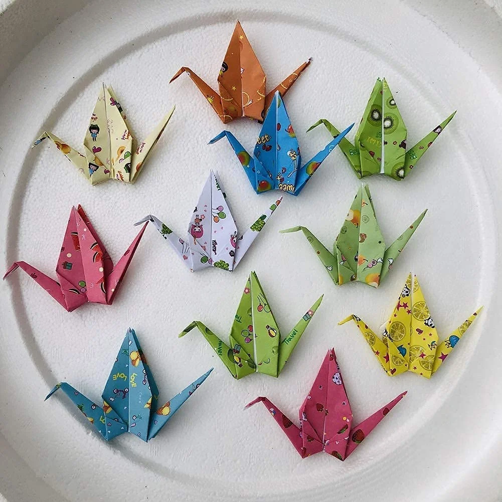 100PCS Premade Origami Lucky Stars Washi Paper Star for Wedding Decorations