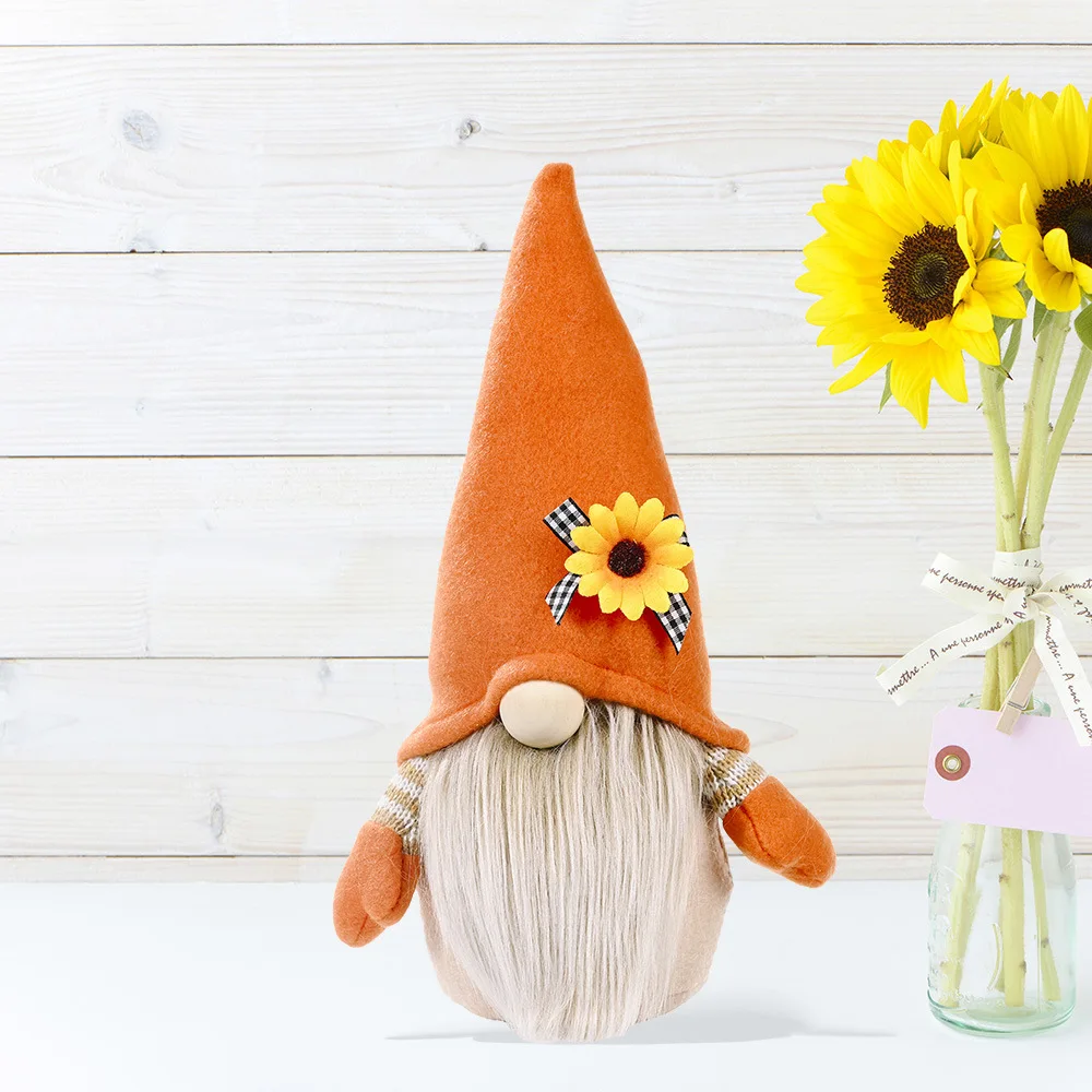 Новое поступление 2021 Подсолнух без лица Шведский tomte gonk gnome добро пожаловать на День Благодарения подарок украшение для