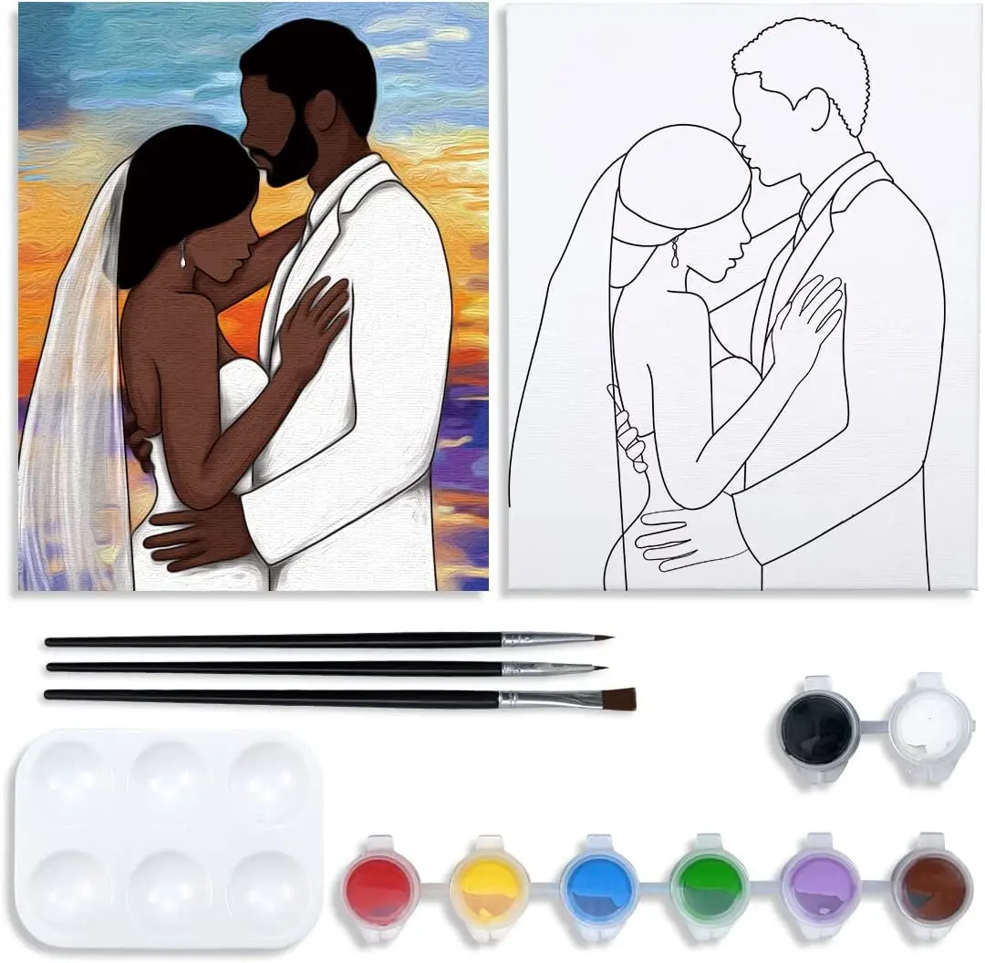 Wholes High Quality Couples Paint for Adults DIY Painting by Numbers BSCI