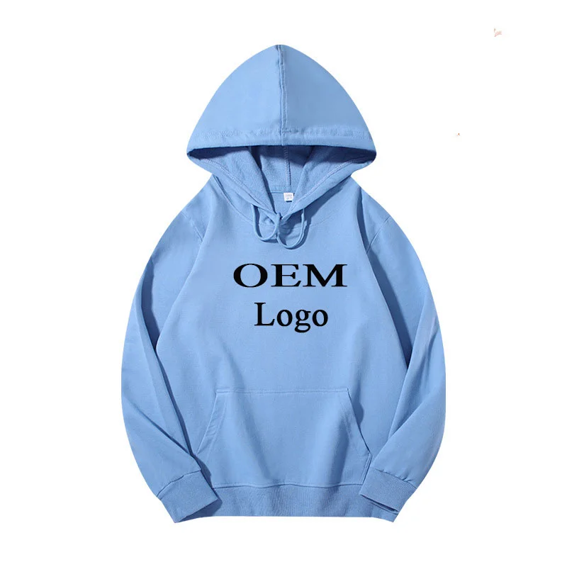 Casual  Men  Leisure Wear White Color Streetwear Hoodies Hip Hop Cotton Custom Office Worker  Embroidery Logo Hoodie