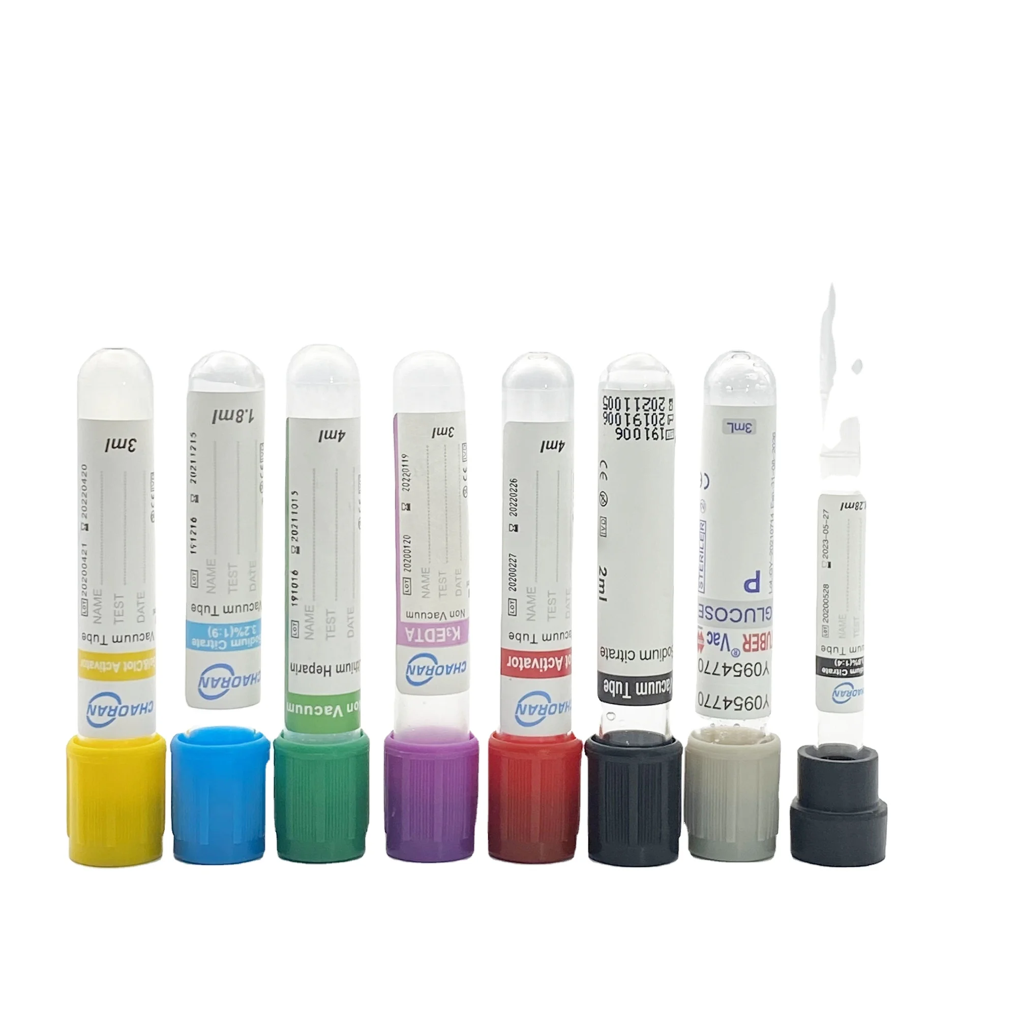 Medical Vacuum Green Sodium Heparin Blood Tube Collection Lithium Heparin Blood Test Tubes OEM