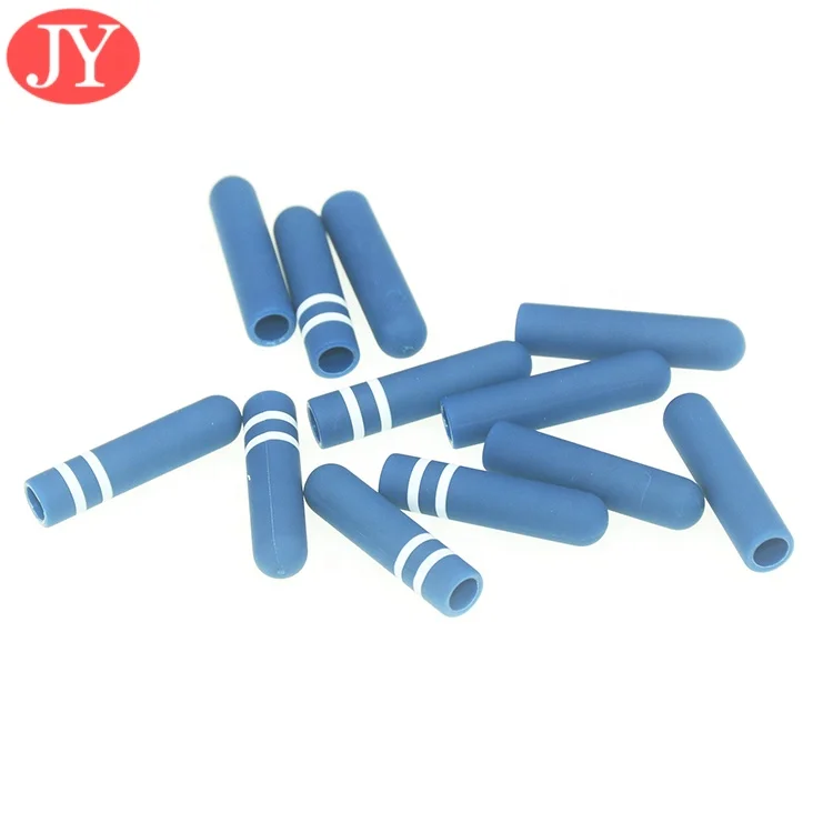 factory custom rubber plastic shoelace aglet hoodies string aglet tipping rope with rubber coating plastic aglet ends
