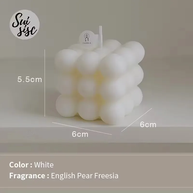 Hot Selling Small Candles Wedding Gifts Set Flower Teddy Bear Lavender Roman Aromatic Pink Bubble Soy Scented Mini Candles