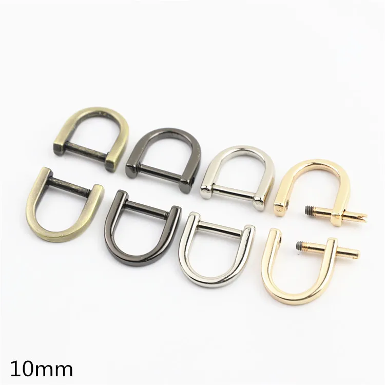 In stock removable screw lead and nickel free brass d-ring clasp buckle metal buckle d ring