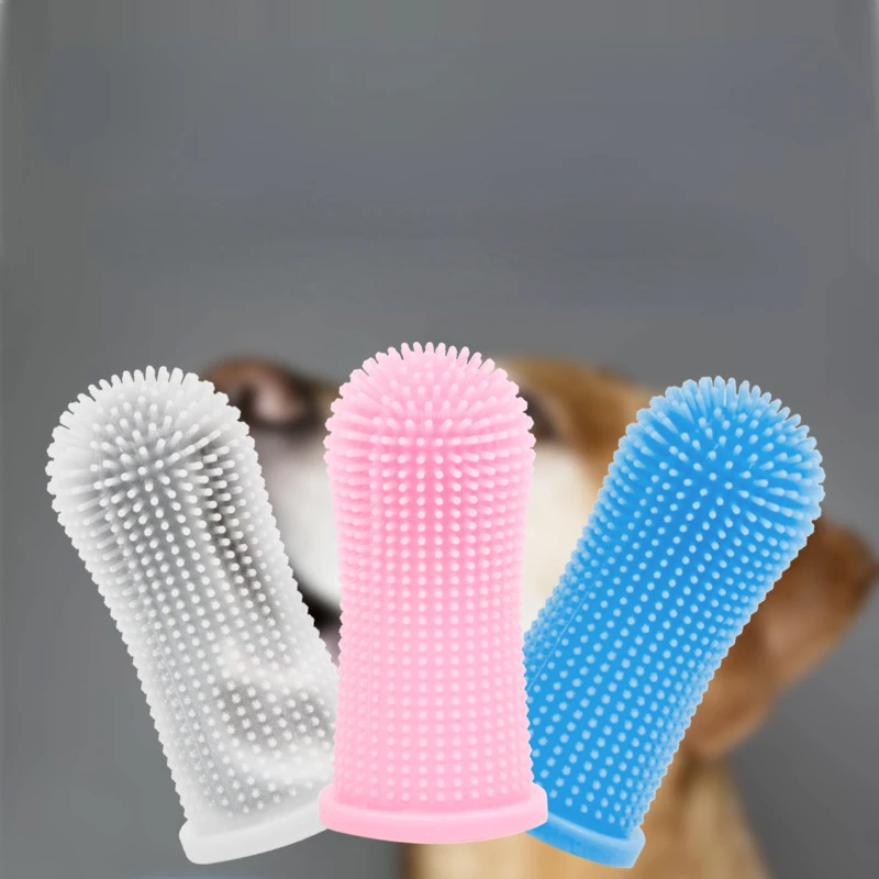 Pet Silicone Fingertip Toothbrush Cat Dog Fingertip Cleaning Toothbrush To Prevent Tooth Decay Dog Accessories  Pet Products
