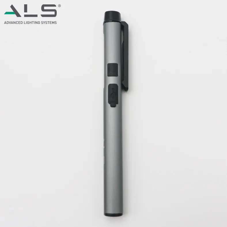 ALS Led Pen Light Torch Rechargeable Aluminum Magnetic Flood Lamp Portable Laser Pointers