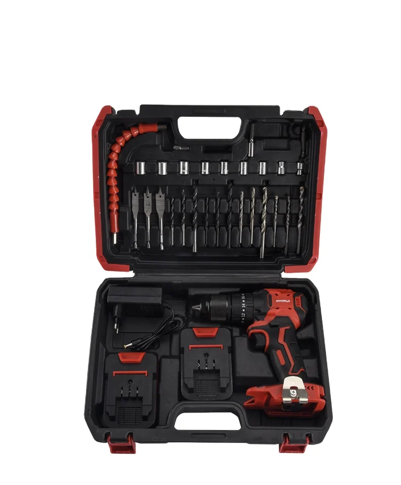 MINRUI 20+3 Torque 21V  Handheld Electric Cordless Drill Brushless Hammer Driver Drill Set