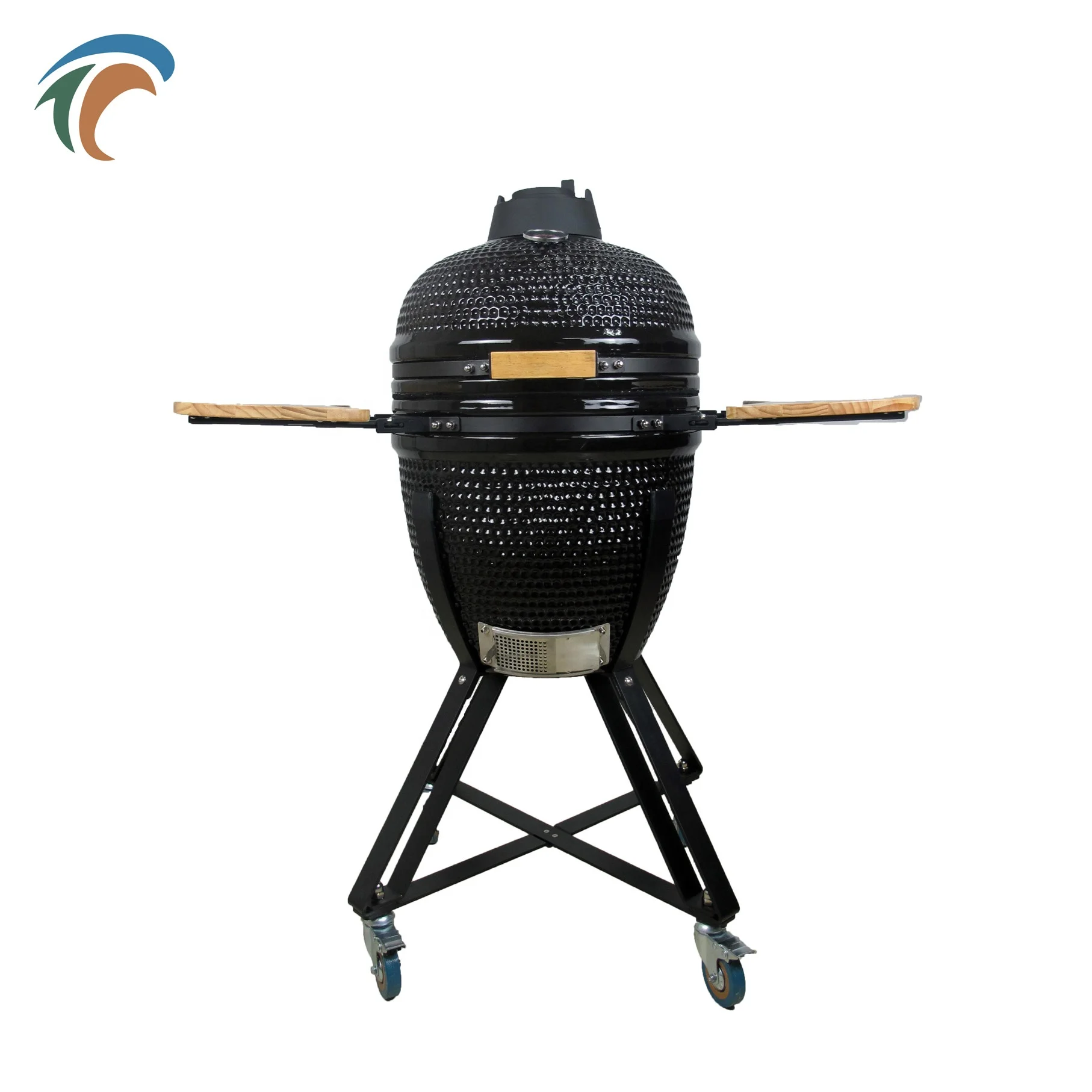 18 inch kamado grill steel charcoal garden barbecue wood fire poland bbq grill ceramic set