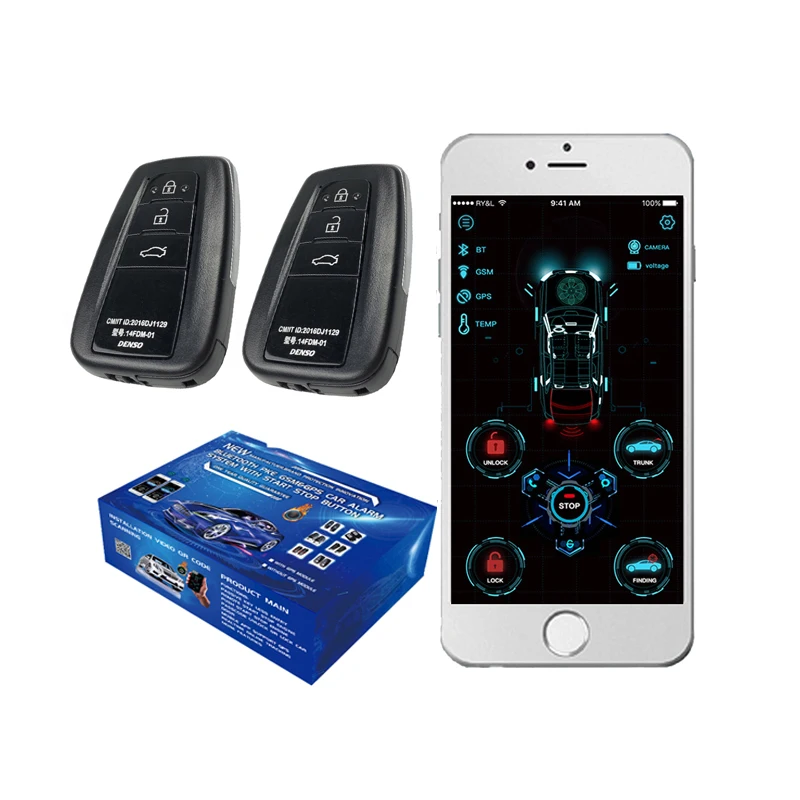  Прямая поставка KOL Smart 4g Gps Gsm удаленный запуск автомобильной сигнализации автоматическая остановка запуска