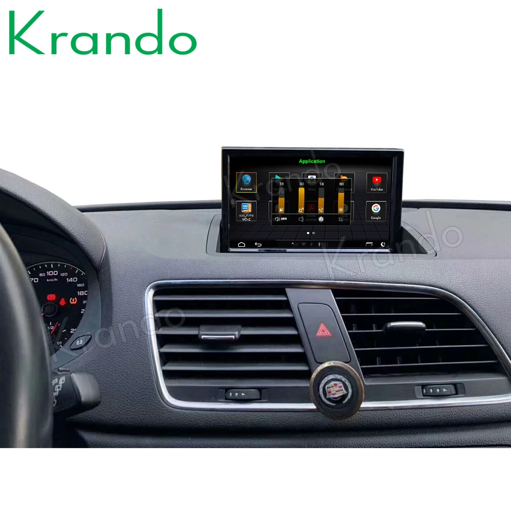  Автомобильный радиоприемник Krando Android 10 0 8 дюймов IPS 8G 128G аудио стерео GPS для Audi Q3 2011-2017 мультимедийный плеер с откидным экраном