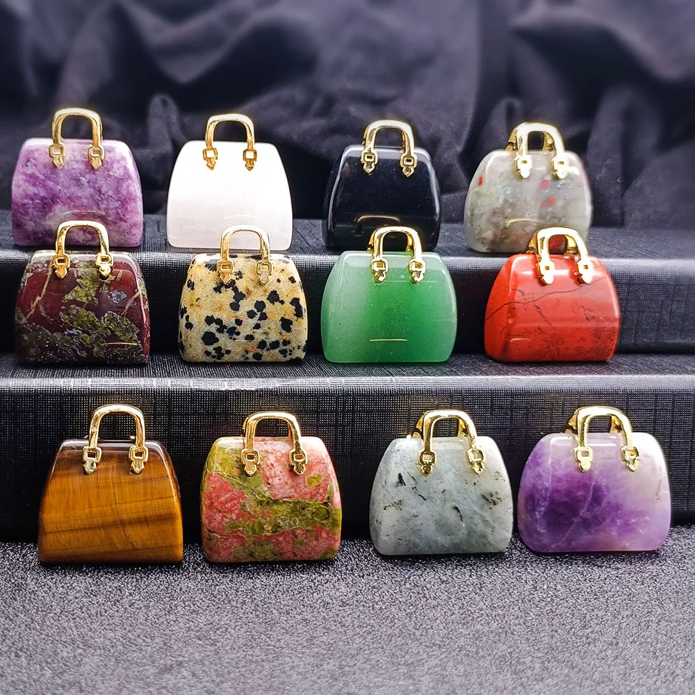 Natural Crystal Bag Gemstone Bag Healing Energy Crystal Raw Stone Bag for Gemstone Decoration