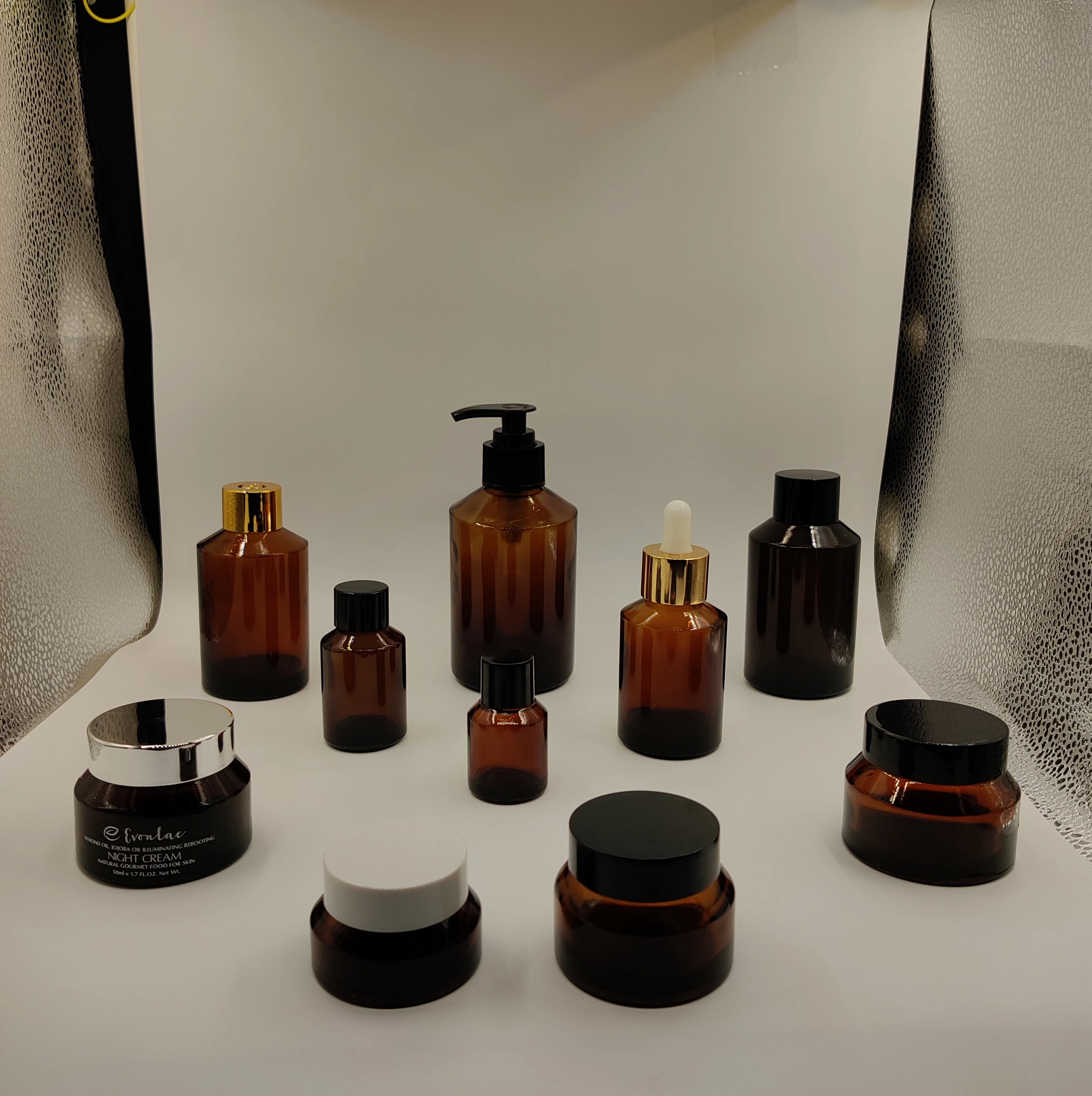Флакон под Янтарное стекло стеклянная Сыворотка для лосьона бутылка с крышкой