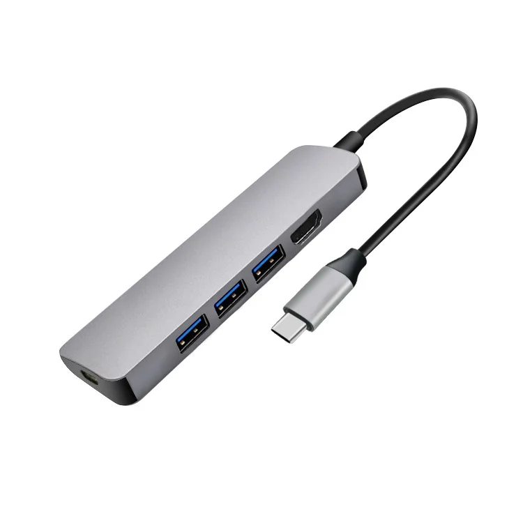 OEM 5-In-1 Docking Station high definition USB Type  HUB PD Charging Data Transmission Multi-port Hub Docking For Laptop MacBook