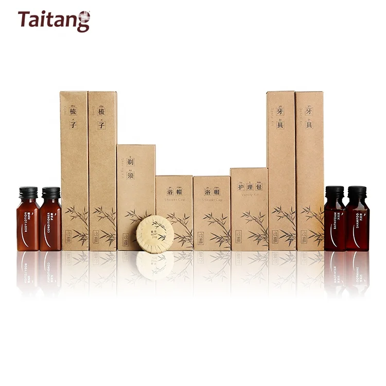Taitang одноразовые наборы принадлежностей для отеля оптовая продажа роскошный комплект