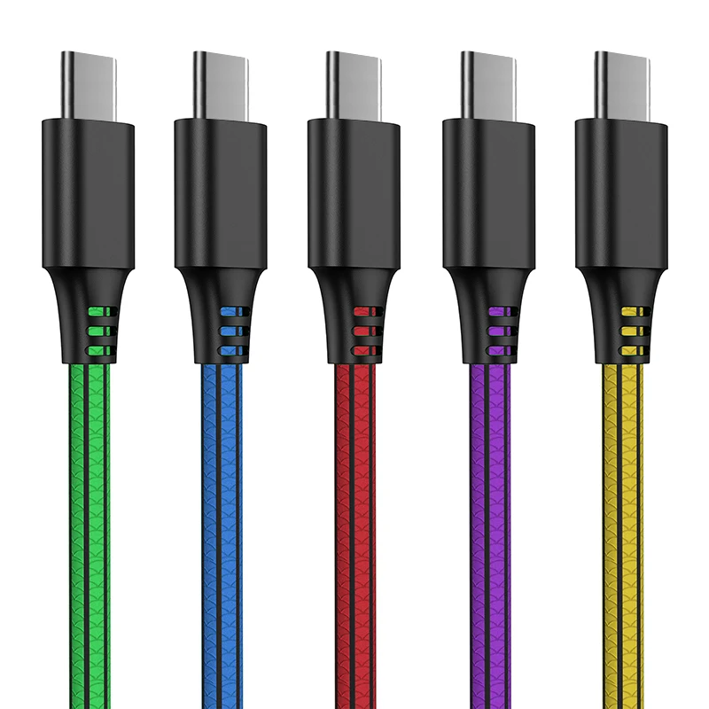 Schitech OEM 3ft 6ft 10ft 2A QC3.0 Nylon Braided USB cable Type C Data line Fast transmission data cable For Iphone Charge