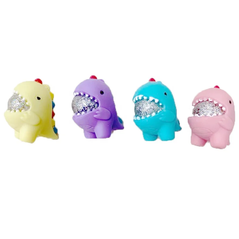 novelty cute squishy keychain toy dinosaur squeeze TPR toy keychain animal cute keychain gift for capsule 219091809