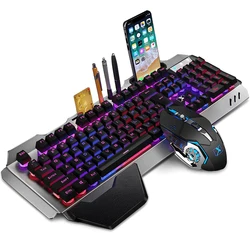Wholesale custom colorful RGB backlit gaming mechanical keyboard kit mouse set