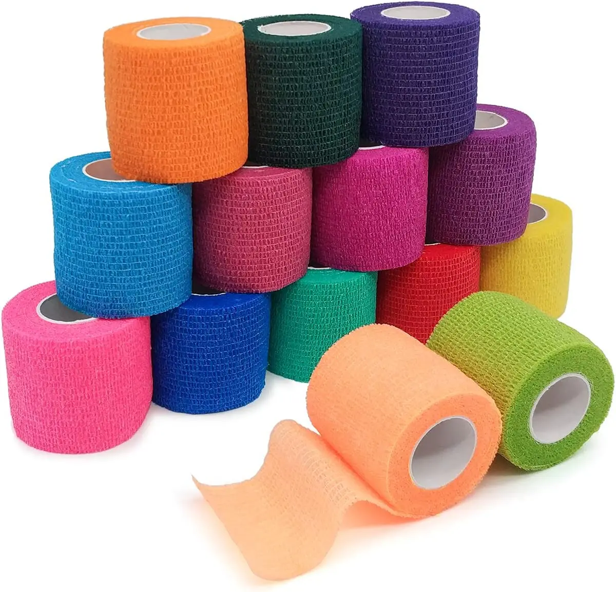 Anthrive Custom Logo Printed 5cm Latex Flexible Non-woven Elastic Cohesive Bandage Self-Adhesive Bandage